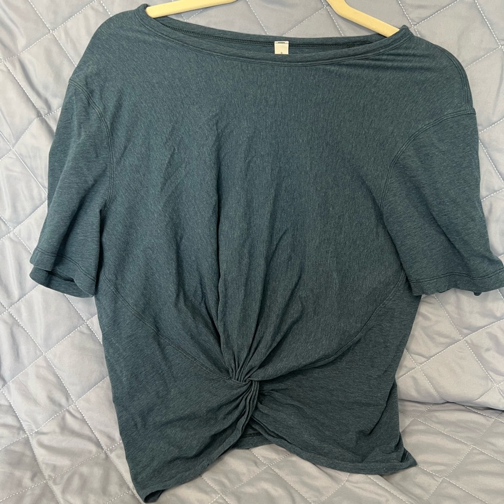 Lululemon Women's Teal Twist Knot Top